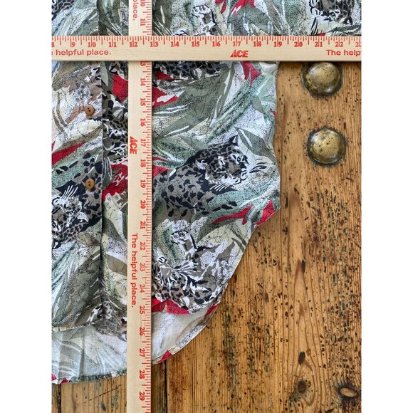 Ms. Paquette Womens Tropical Print Button-Up Hawaiian Shirt Size M Jungle Style - Picture 6 of 6